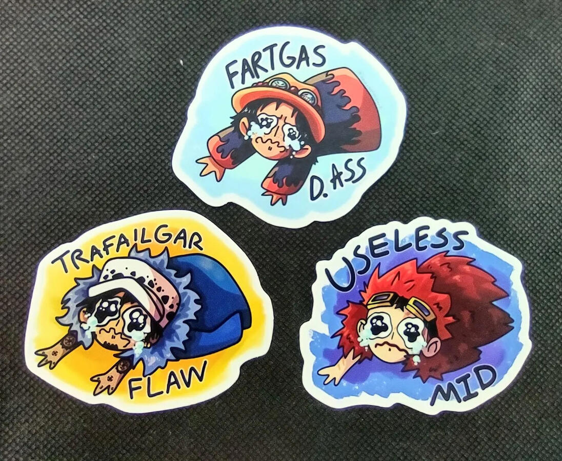 Cringefail One Piece Vinyl Stickers