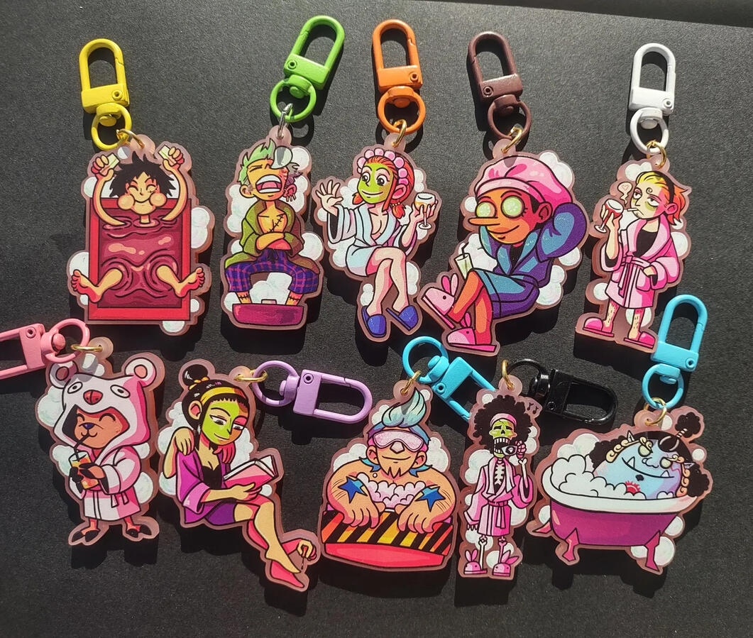 One Piece Spa Night Acrylic Charms