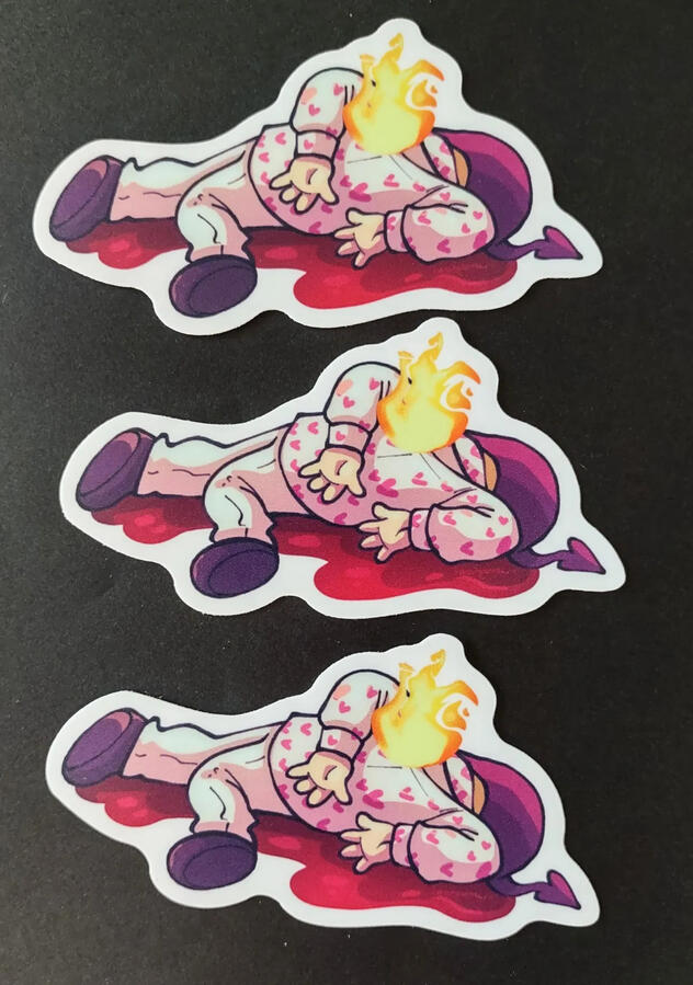 Cora Death Pose Vinyl Sticker
